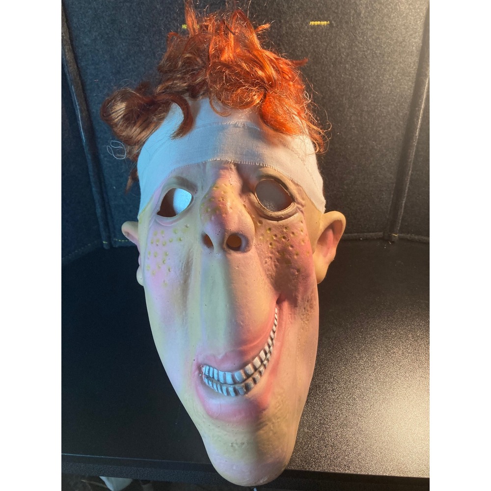 Vintage Spearhead Scary Halloween‎ Horror Character Mask with Red Hair Bandage